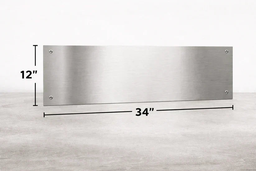 12 x 34 Stainless Steel Kick Plate