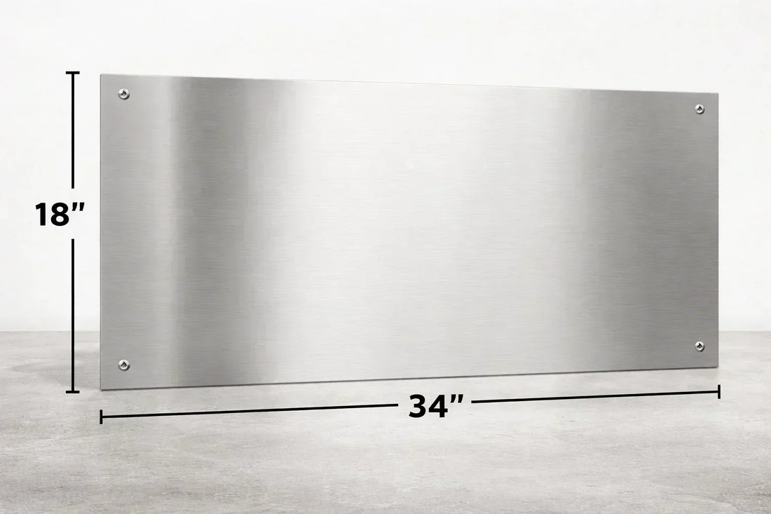 18" x 34" stainless steel kick plate