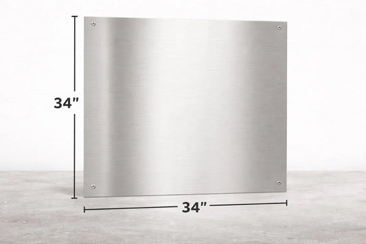How to install a 34 x 34 stainless steel kick plate on a commercial door