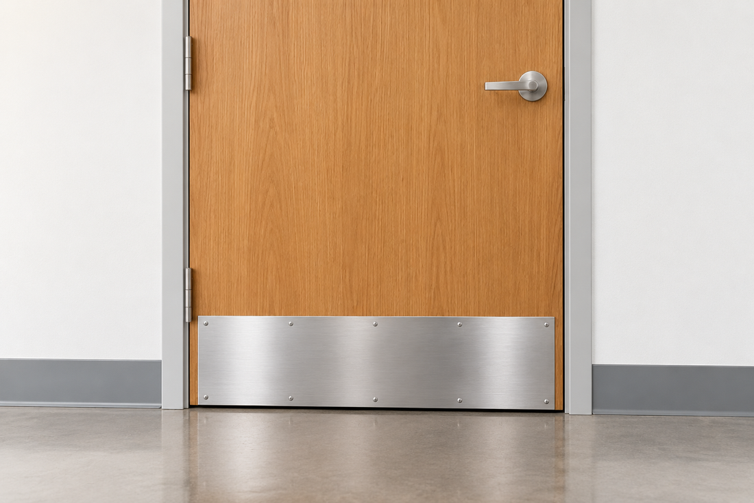 Door with Steel Kick Plate